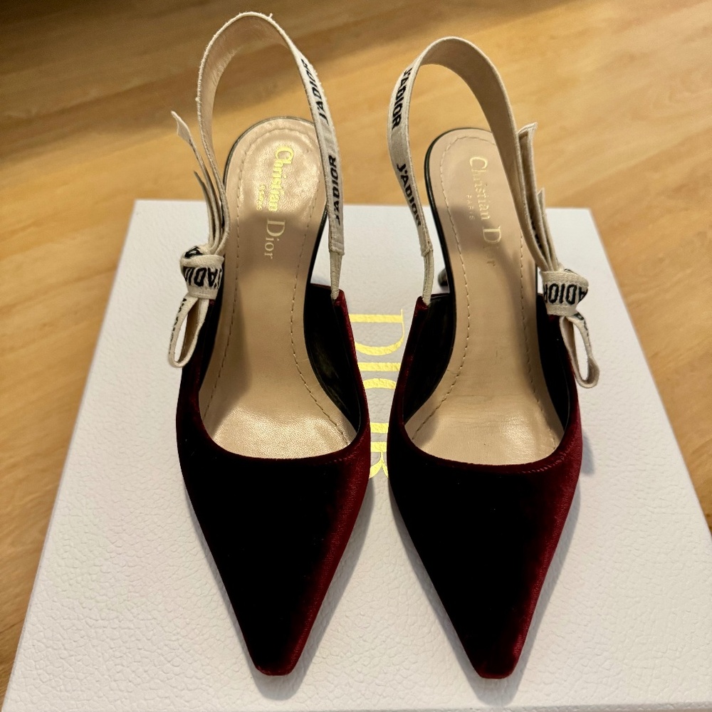 Dior J’adior pump burgundy velvet 2.5 inch heel